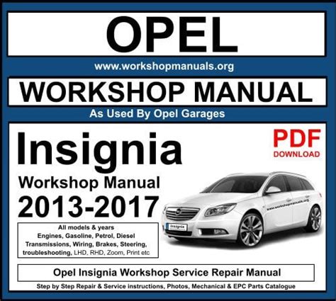 Insignia Workshop Manual Download